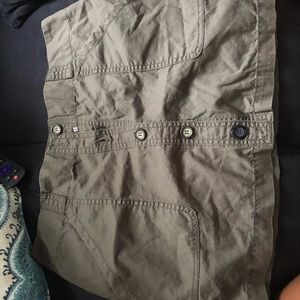 Khaki Cargo Skirt